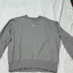 Nike Men's Heather Gray Crewneck Sweater